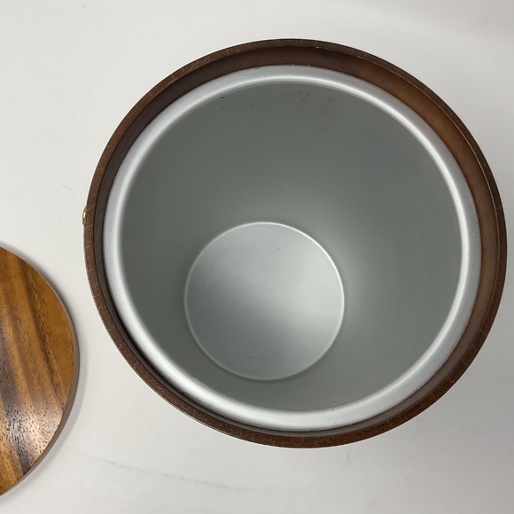 MCM Teak Bentwood Ice Bucket by KMC Japan - Picture 3 of 8